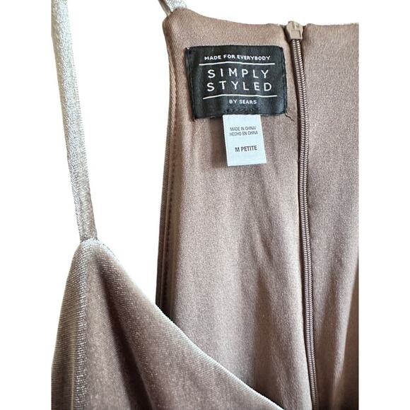 Velour Simply Styled Champagne Crop Racerback Jumpsuit, Women's medium Petite EU - Picture 10 of 10